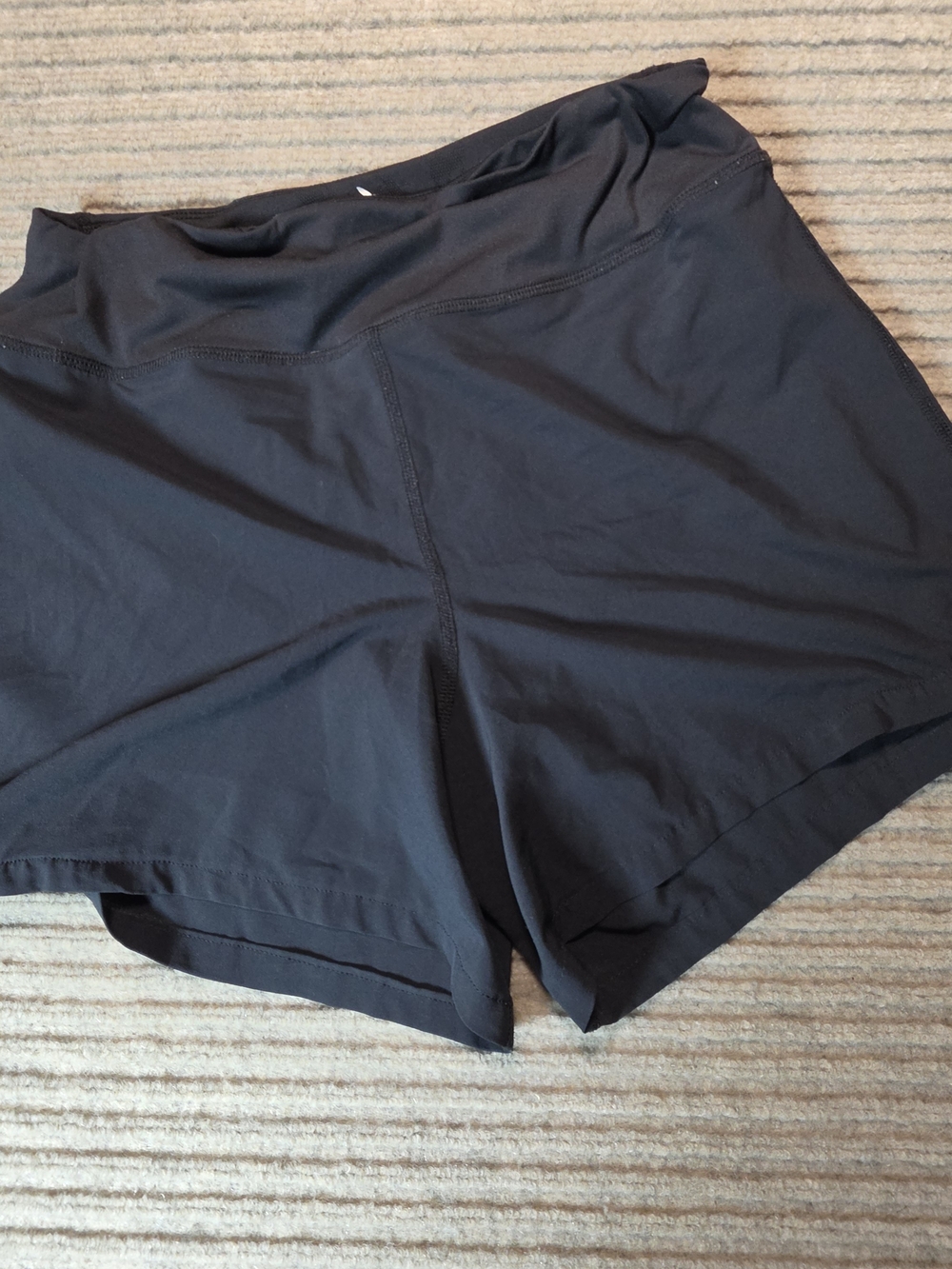 Rabbit Women's Running Athletic Shorts Sz Small Black Pocket Lined 4" Inseam